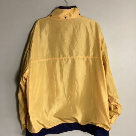 Eddie Bauer Vntg  Men Yellow Rain Jacket Vented  Lined  Zip Front  Mens Lrg  EUC - Picture 4 of 9
